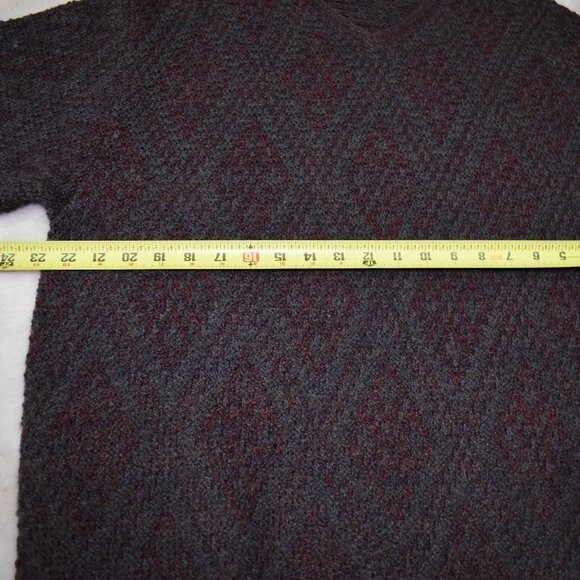 Joseph Abbound Men's Wool Sweater Size Large V Neck Eclectic Grandpacore - Picture 3 of 8